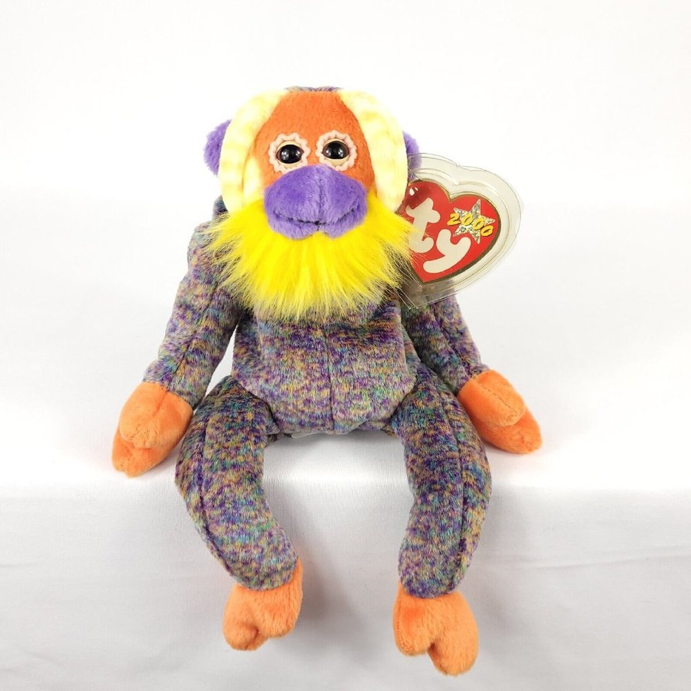TY Beanie Babies BANANAS the Monkey 2000 (8.5 inch) - MWMTs Stuffed Animal Toy